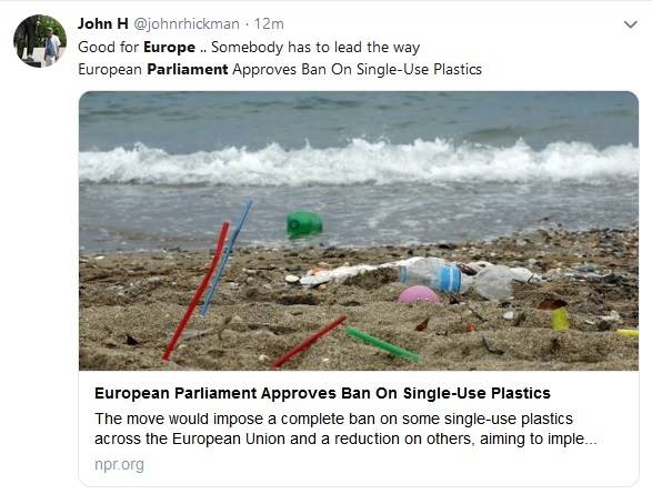 Parlemen Uni Eropa Mengesahkan Pelarangan 10 jenis Plastik Sekali Pakai A