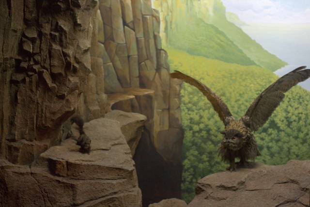 Diorama satwa gunung Museum Satwa Jatim Park Burung Hantu